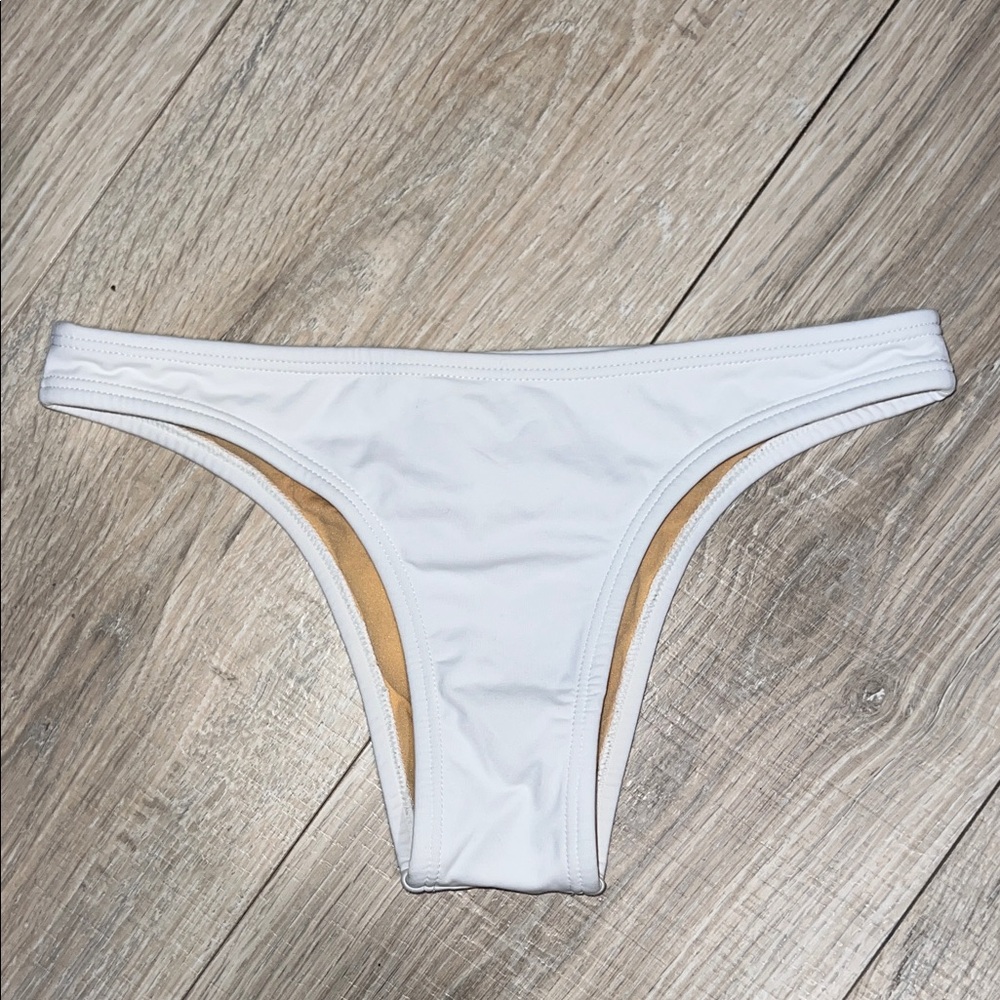 White Women's Swim Bikini Bottom made in Brazil